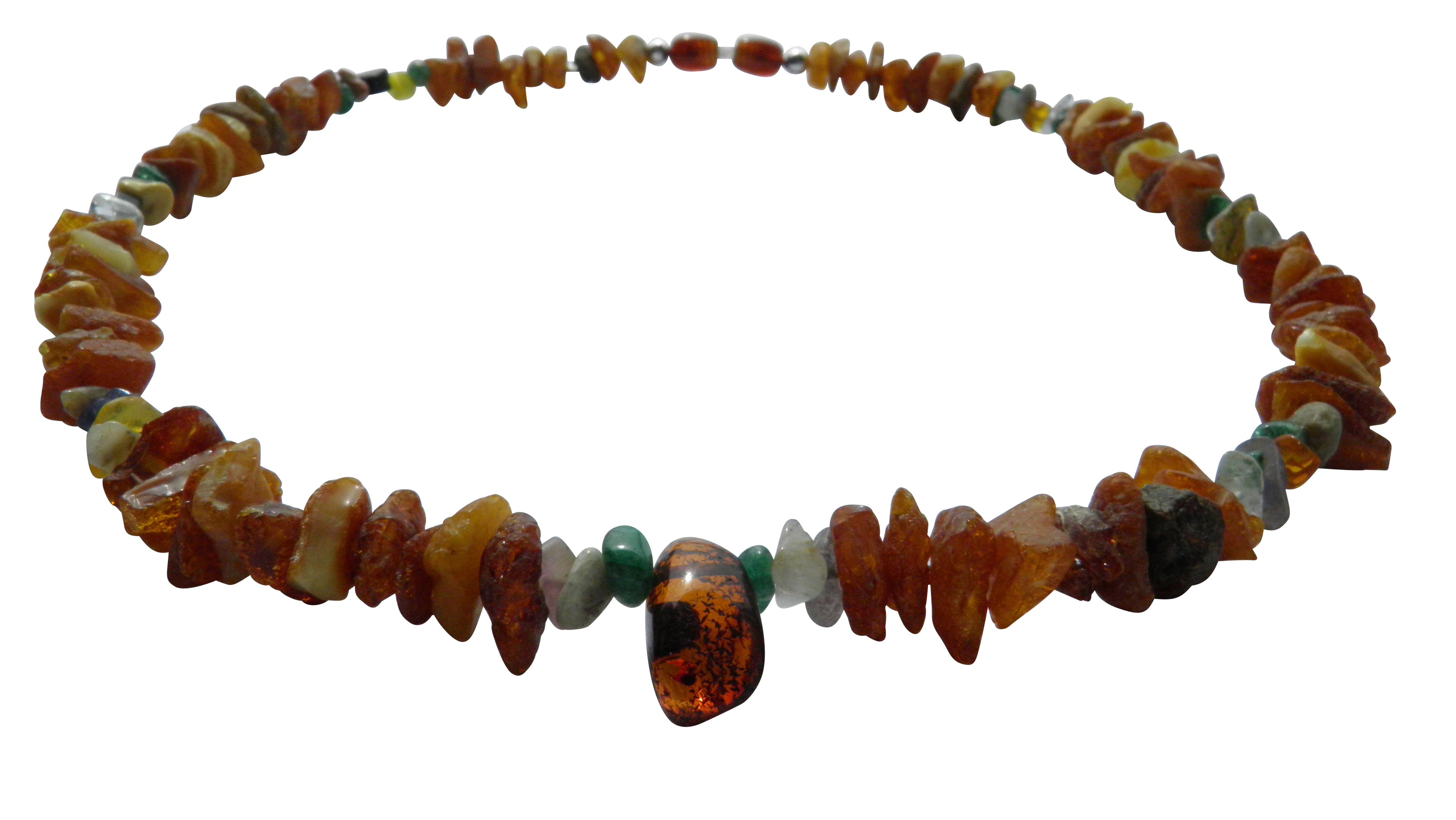 Hunde Bernsteinkette Edelsteinen Länge 47cm - TierVita