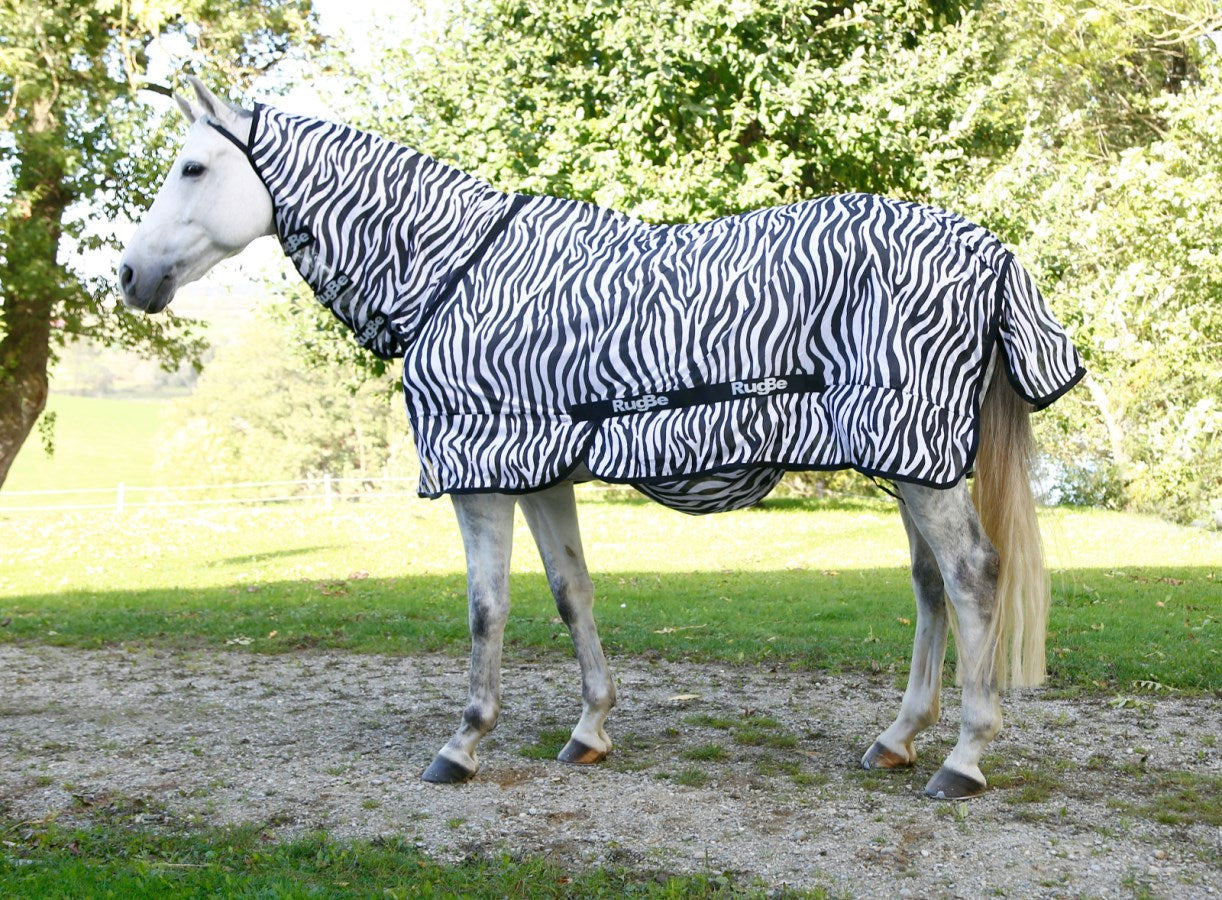 RugBe Zebra Fliegendecke und Ekzemerdecke mit Halsteil