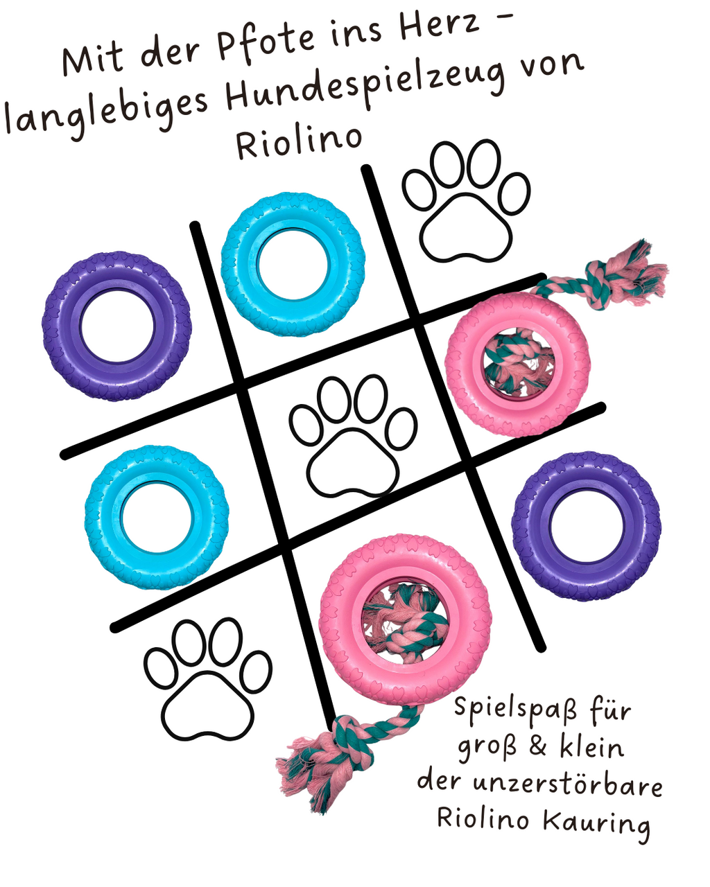 Riolino Robuster Hundespielzeug-Kauring für starke Kauer Velvet - TierVita