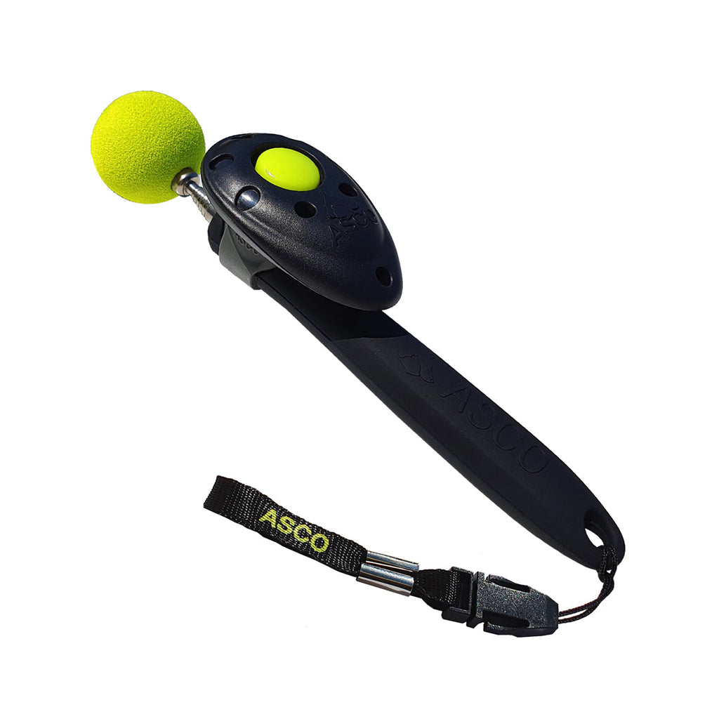 ASCO ClickStick - Target Stick mit abnehmbarem Premium Clicker - Target Stab für Hunde Katzen Clickertraining - Targetstick ausziehbar mit extra Klicker - Targetstab für Target-Training - TierVita