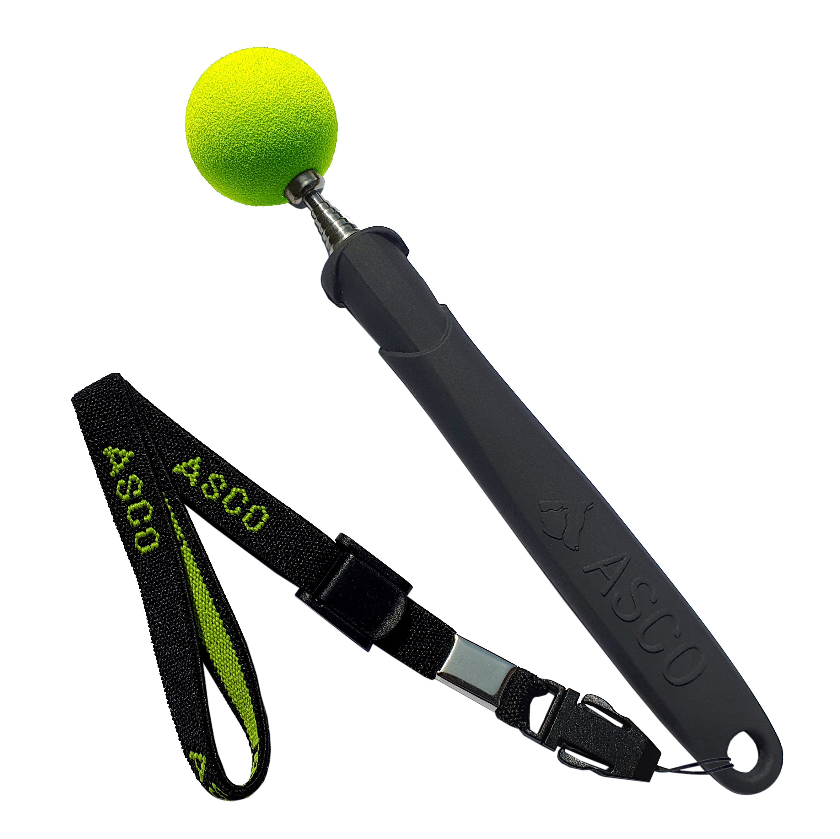 ASCO Target Stick - Target Stab für Hunde Katzen Targettraining - Targetstick ausziehbar mit Softball - Edelstahl Targetstab mit Teleskopfunktion - TierVita