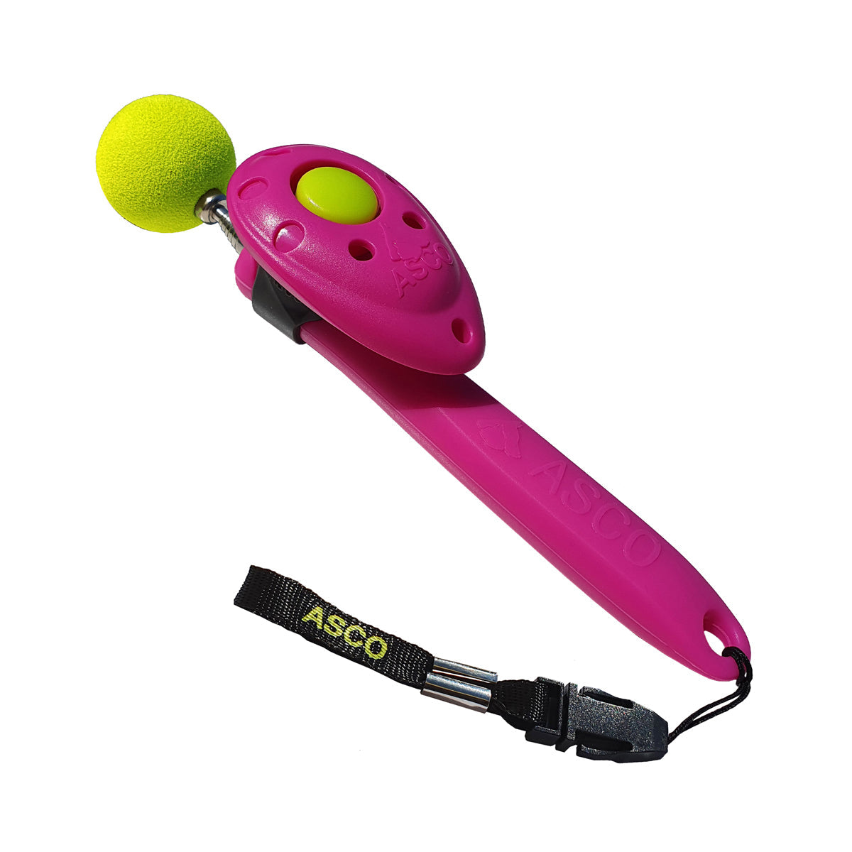 ASCO ClickStick - Target Stick mit abnehmbarem Premium Clicker - Target Stab für Hunde Katzen Clickertraining - Targetstick ausziehbar mit extra Klicker - Targetstab für Target-Training - TierVita