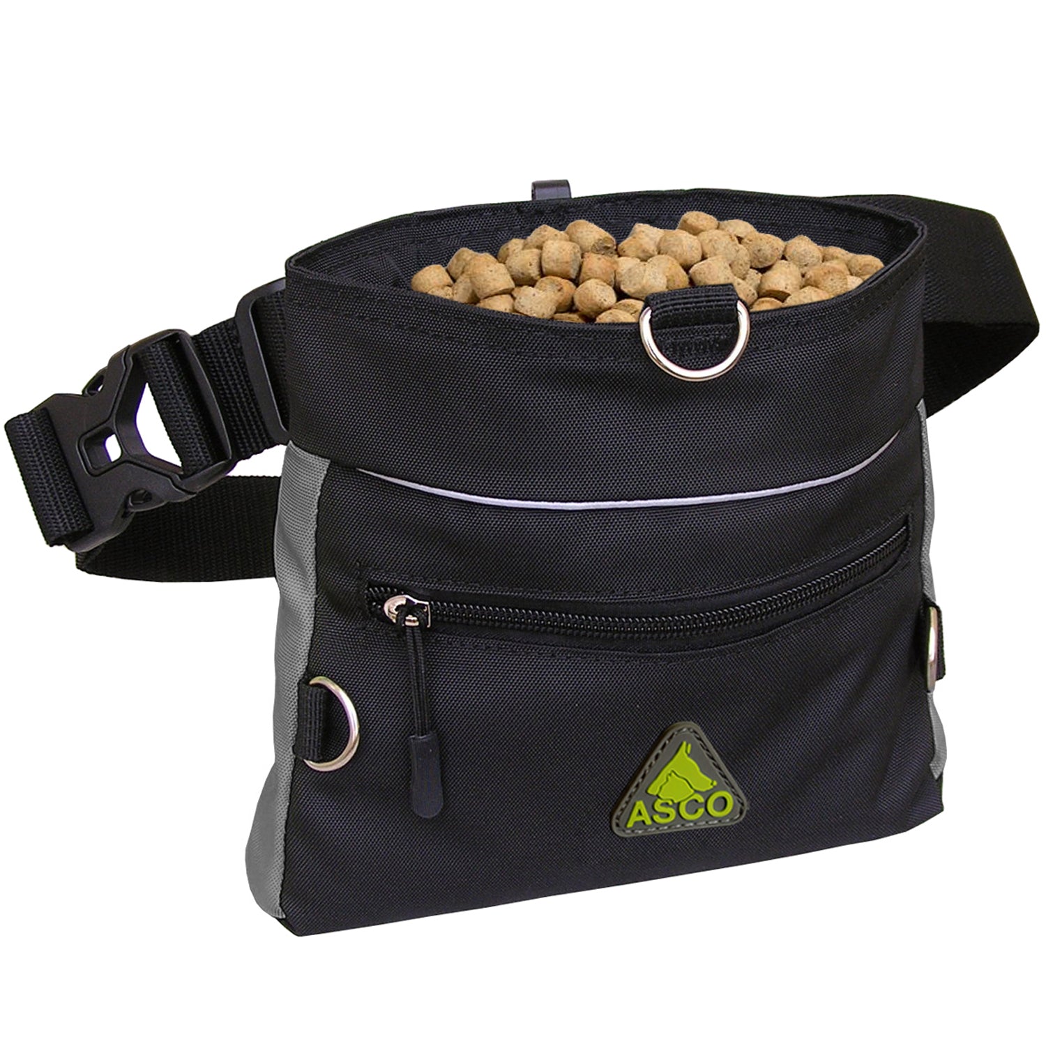 ASCO Futterbeutel mit Einhand-Schnappverschluss, Leckerlibeutel 20x20 cm, QuickTouch Leckerlietasche - TierVita
