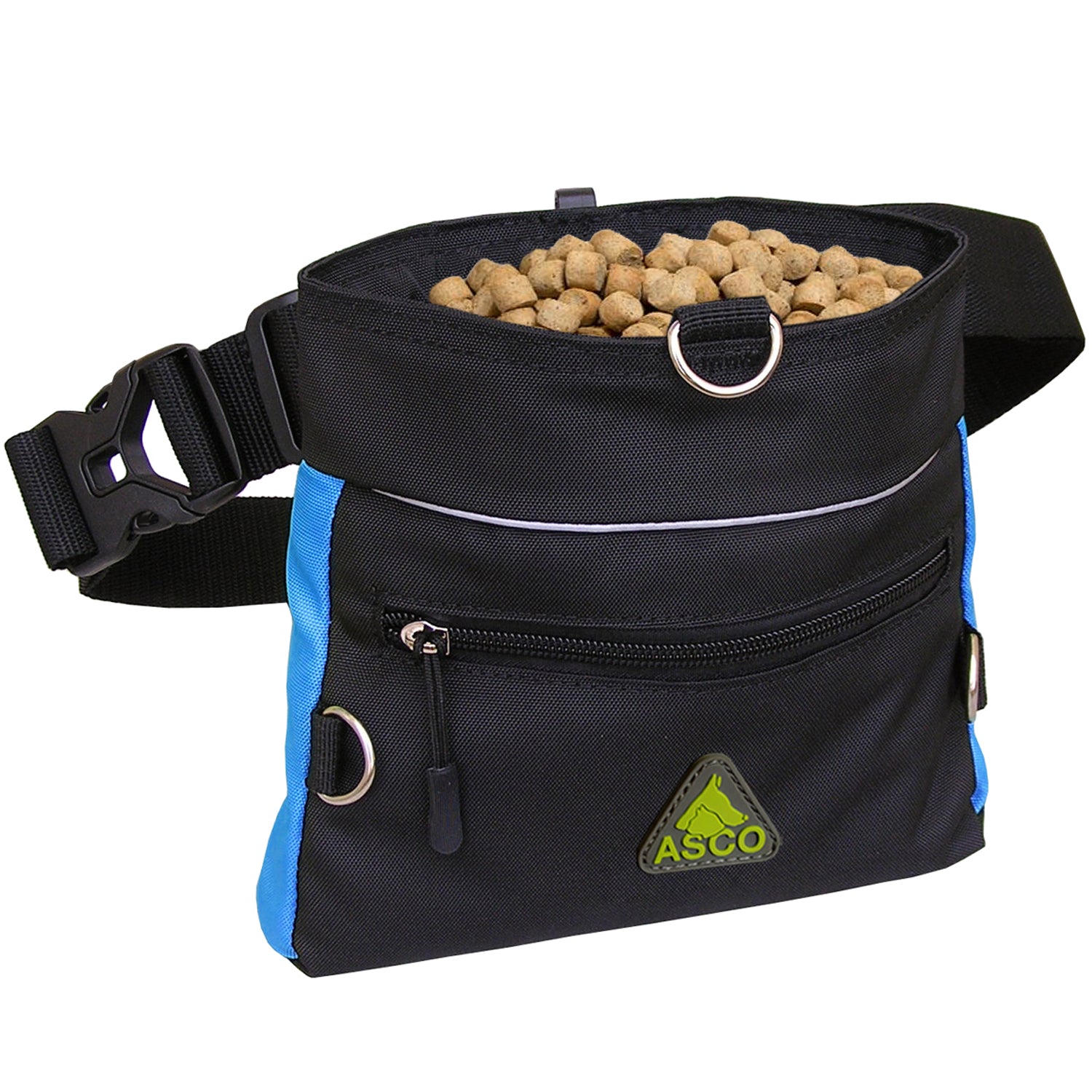 ASCO Futterbeutel mit Einhand-Schnappverschluss, Leckerlibeutel 20x20 cm, QuickTouch Leckerlietasche - TierVita