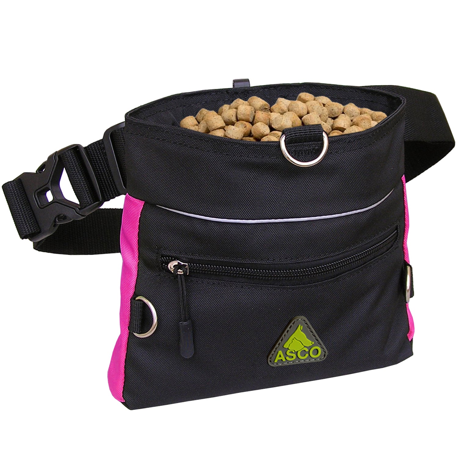 ASCO Futterbeutel mit Einhand-Schnappverschluss, Leckerlibeutel 20x20 cm, QuickTouch Leckerlietasche - TierVita