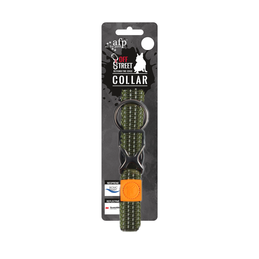 AFP Off Street - Dog Collar Olivgrün M