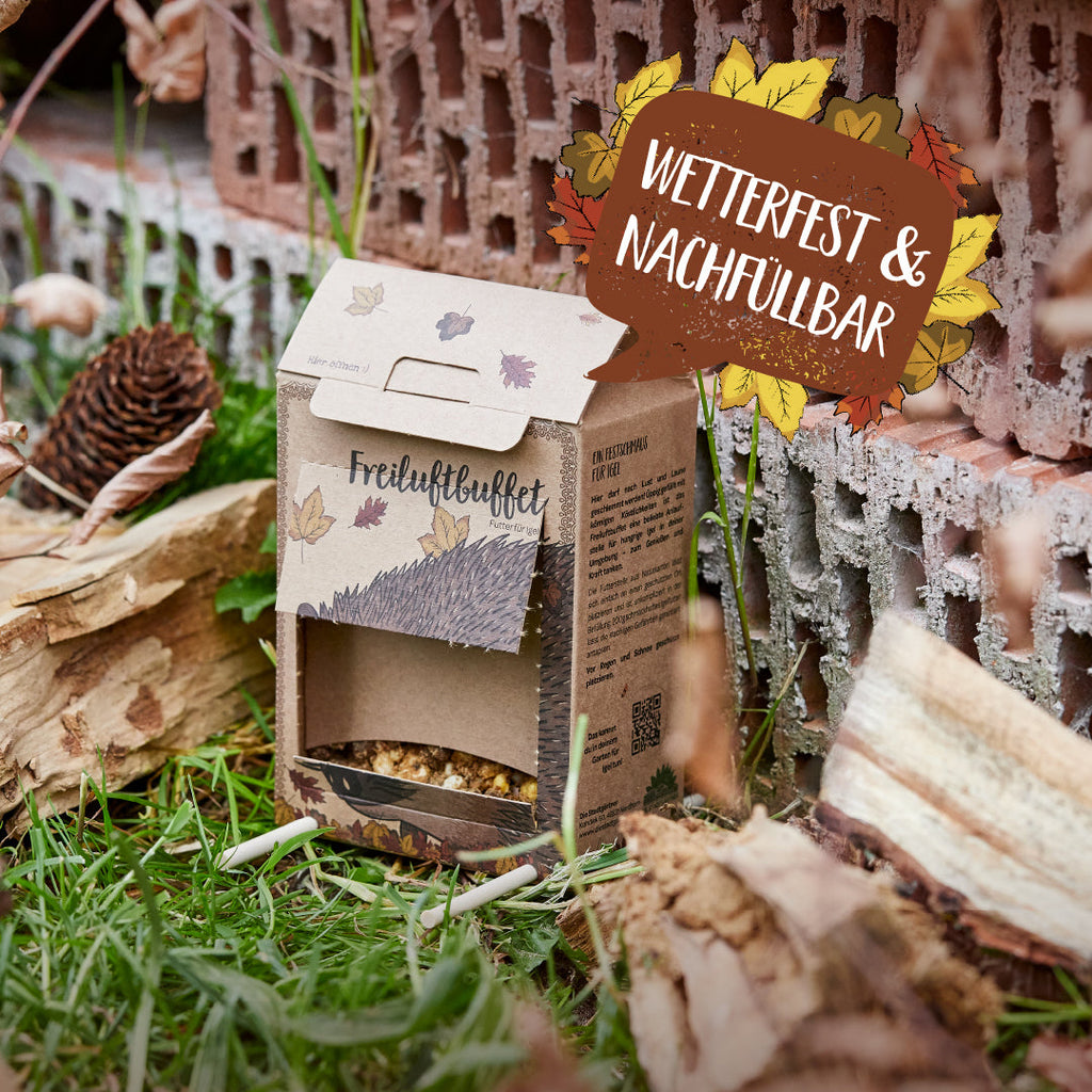 Freiluftbuffet für Igel - TierVita