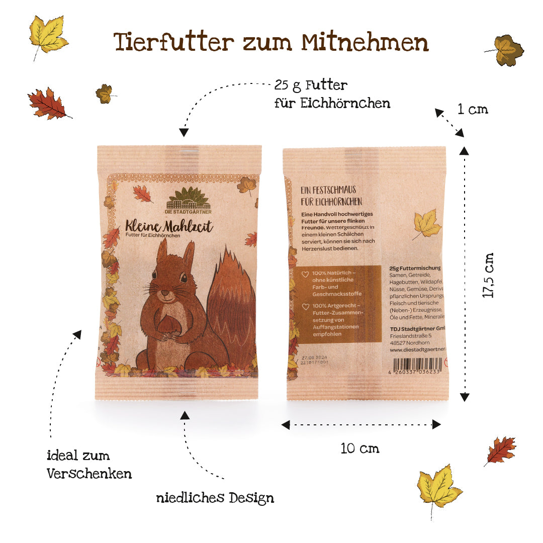 Kleine Mahlzeit – Eichhörnchenfutter - TierVita