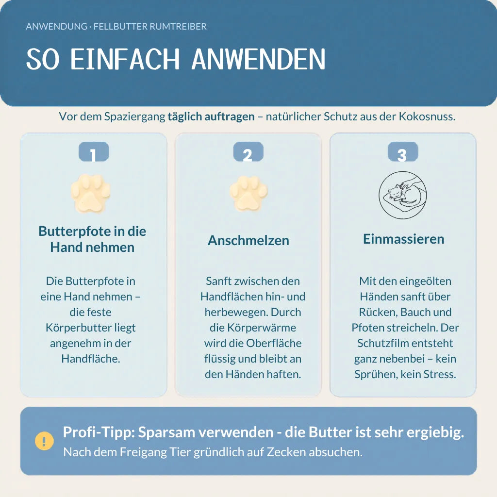 Fellbutter Rumtreiber gegen Zecken & Flöhe