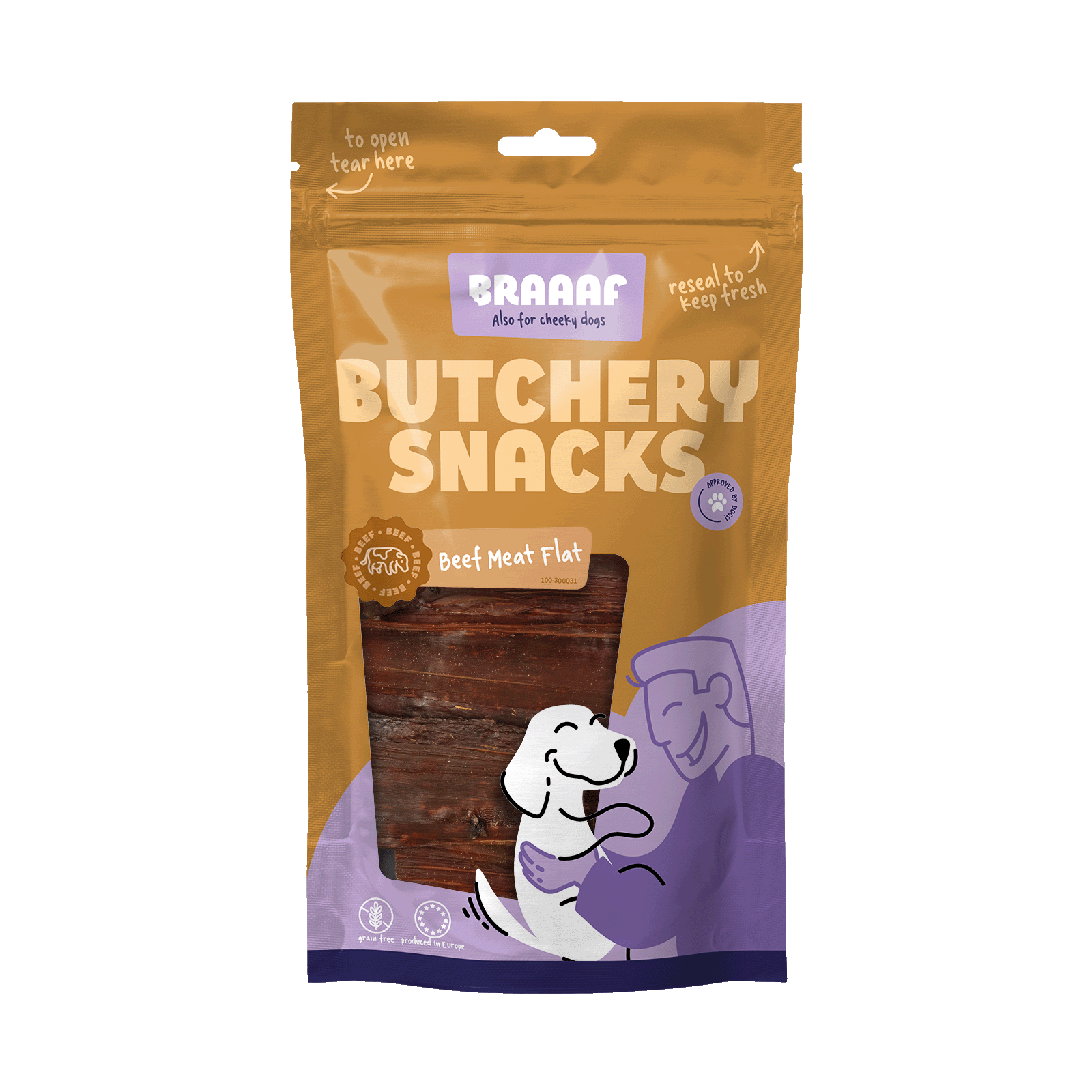 Braaaf Butchery Snacks Dörrfleisch Flach 125 g