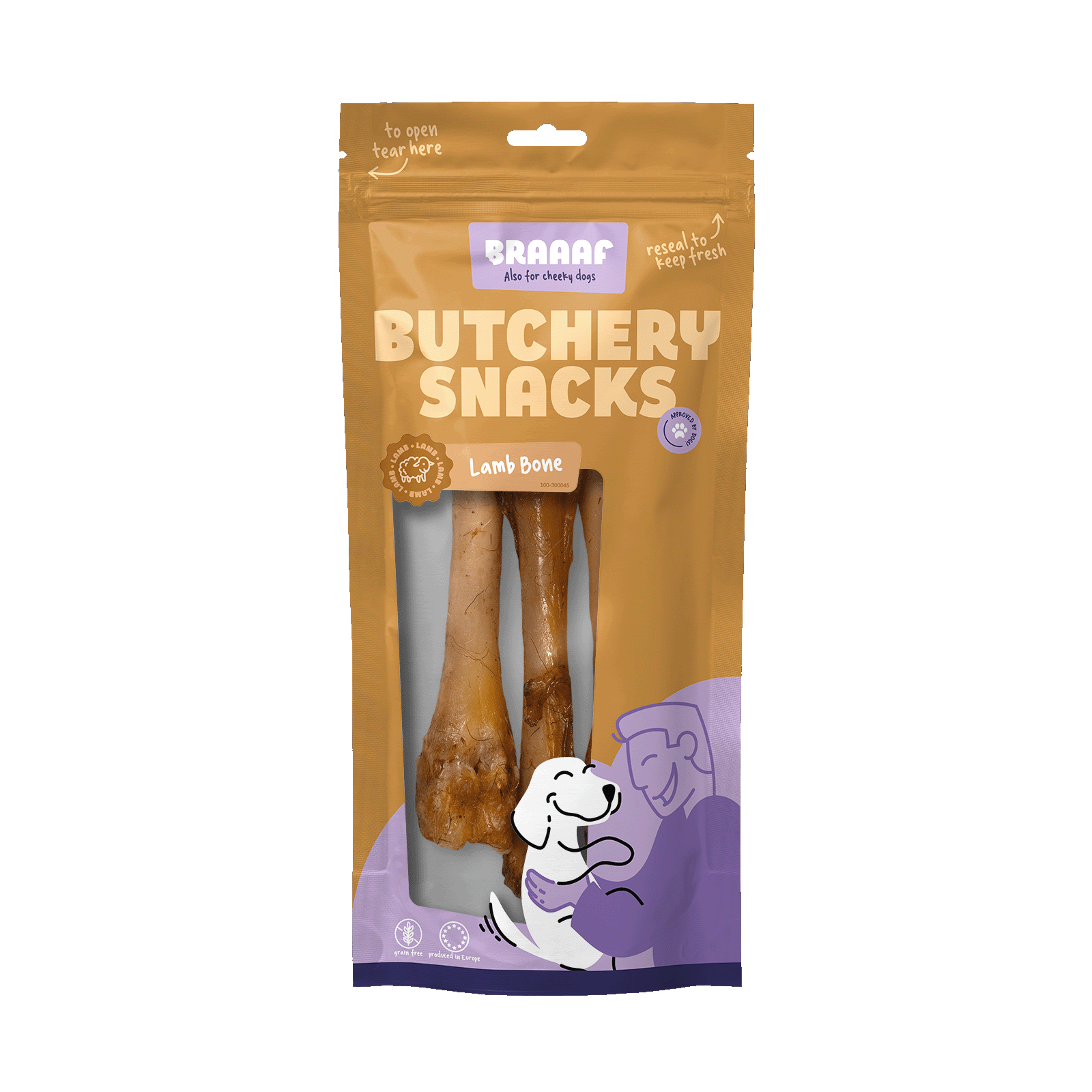 Braaaf Butchery Snacks Lammknochen 3 Stück
