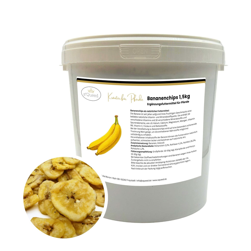 Bananen Chips Pferd 1,5kg - TierVita
