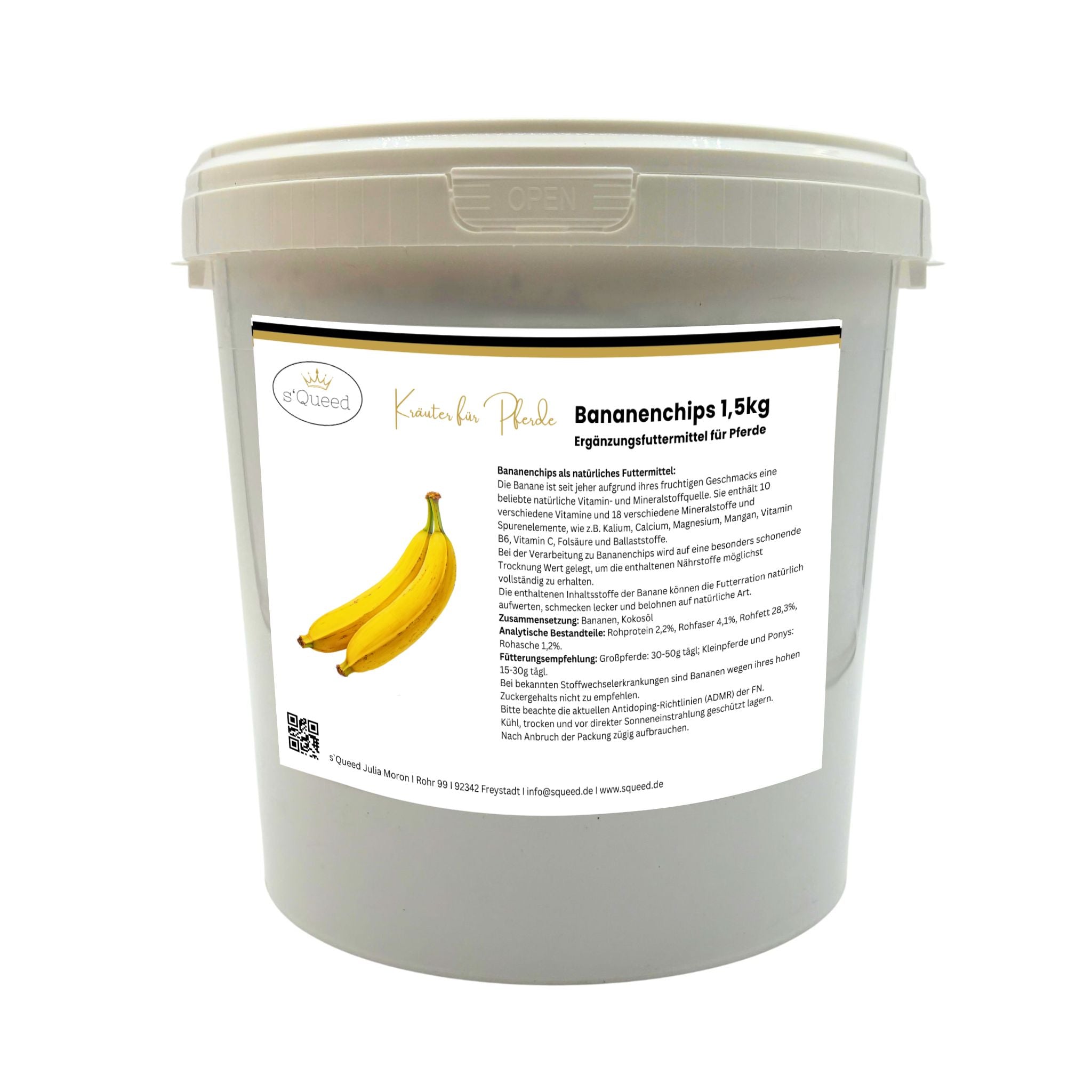 Bananen Chips Pferd 1,5kg - TierVita