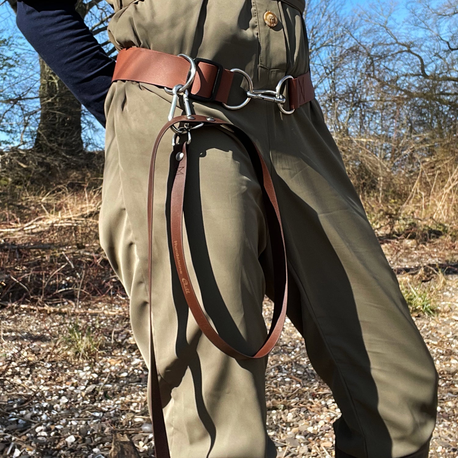 Leinen-Bauchgürtel CHILL  (BioThane®) 100-160 cm