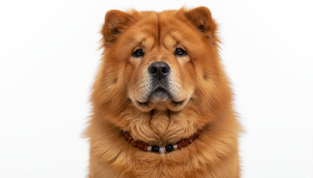 Bernsteinkette Hund mit Onyx und Rosenquarz Länge 46 cm - TierVita