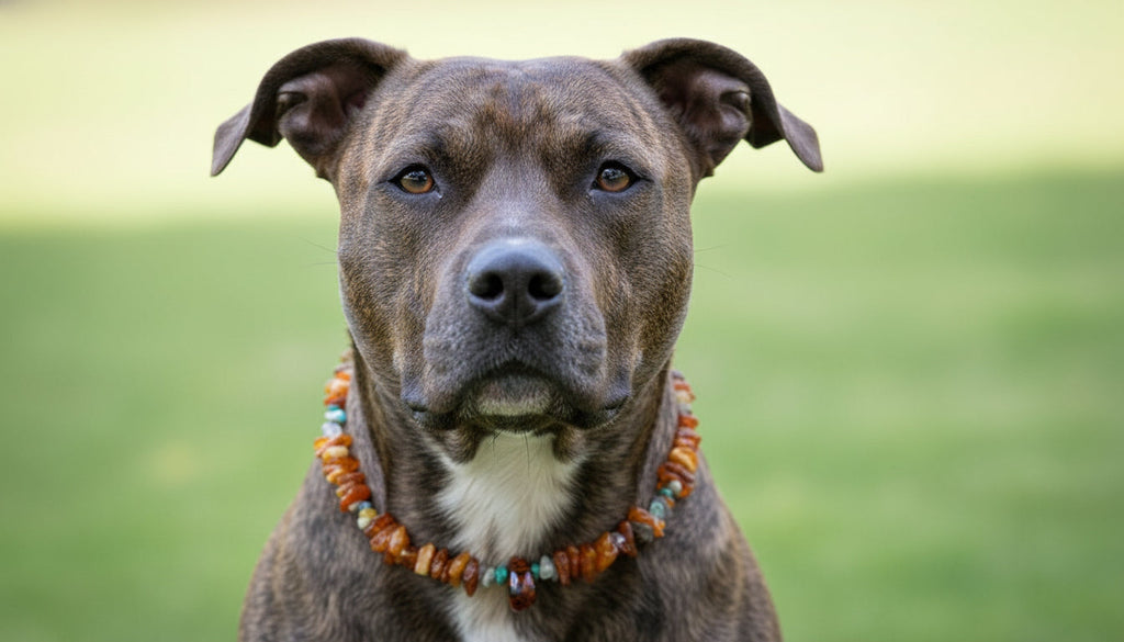 Hunde Bernsteinkette Edelsteinen Länge 47cm - TierVita