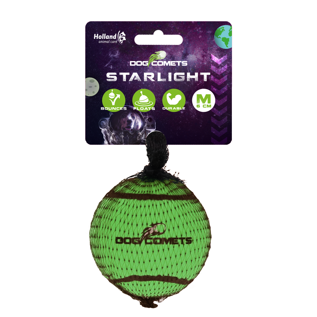 Dog Comets Starlight Tennisball M Grün