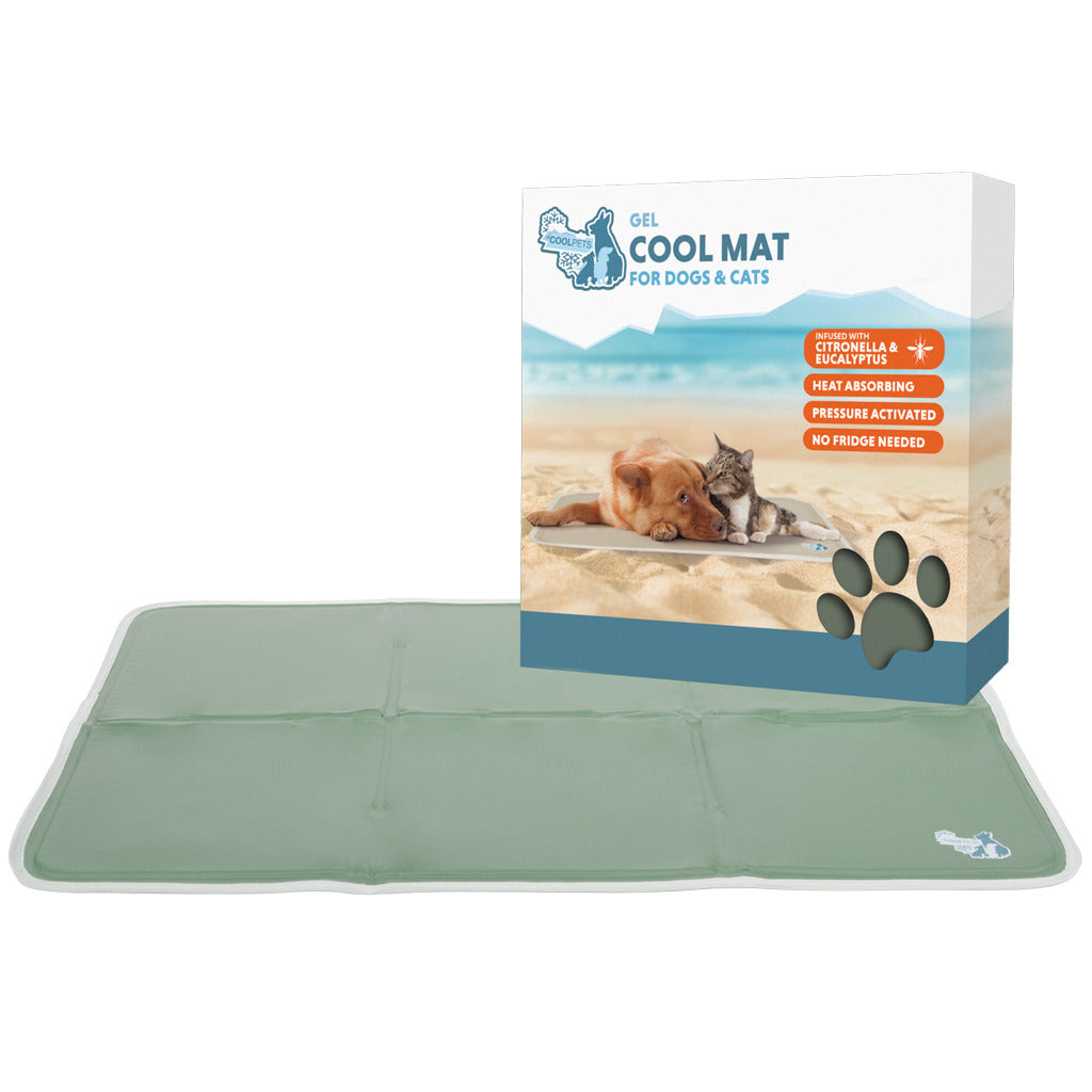 Kühlmatte Hund L 60×90 cm – CoolPets Premium Gel mit Citronella & Eukalyptus