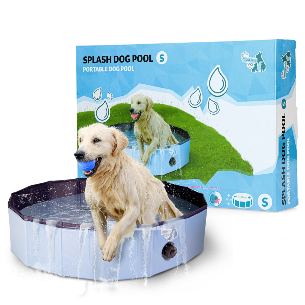 CoolPets Splash Dog Pool für Hunde – Ø 80 x 20 cm | Faltbar & Rutschfest | UV-beständig