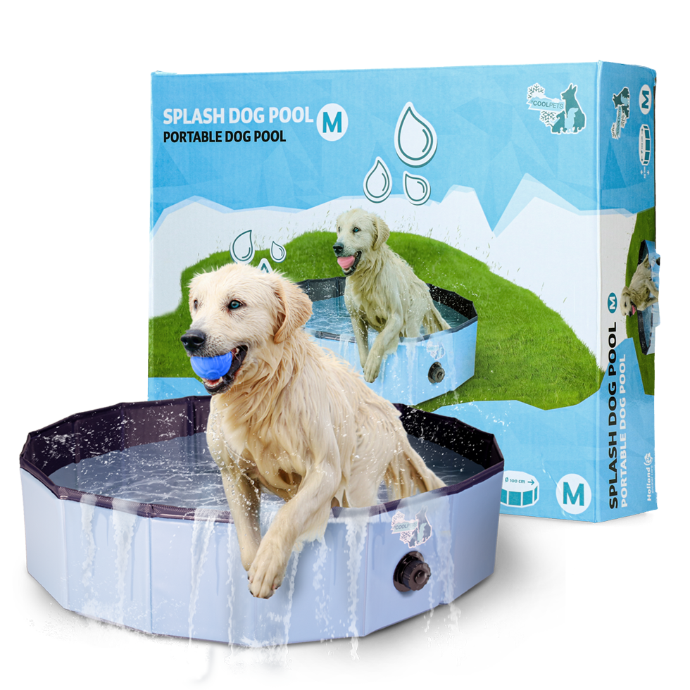 CoolPets Splash Dog Pool für Hunde – Ø 100 x 25 cm | Faltbar & Rutschfest | UV-beständig
