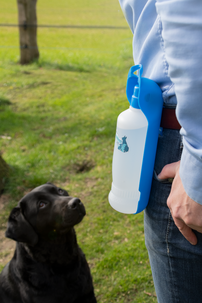 CoolPets Fresh 2GO Wasserflasche für Hunde – 300 ml | mit Gürtelclip & Anti-Leck