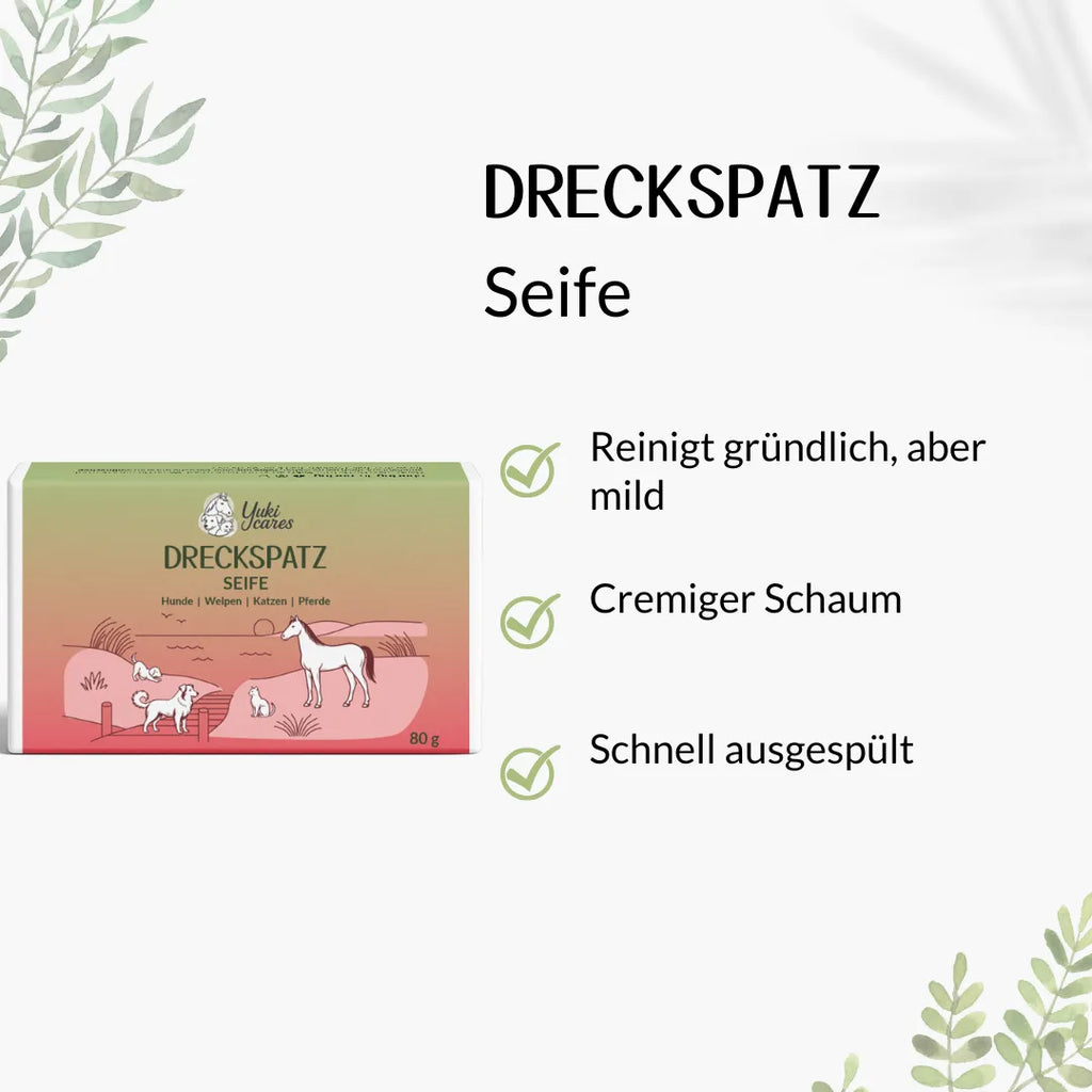 Dreckspatz Seife für Hunde, Katzen und Pferde
