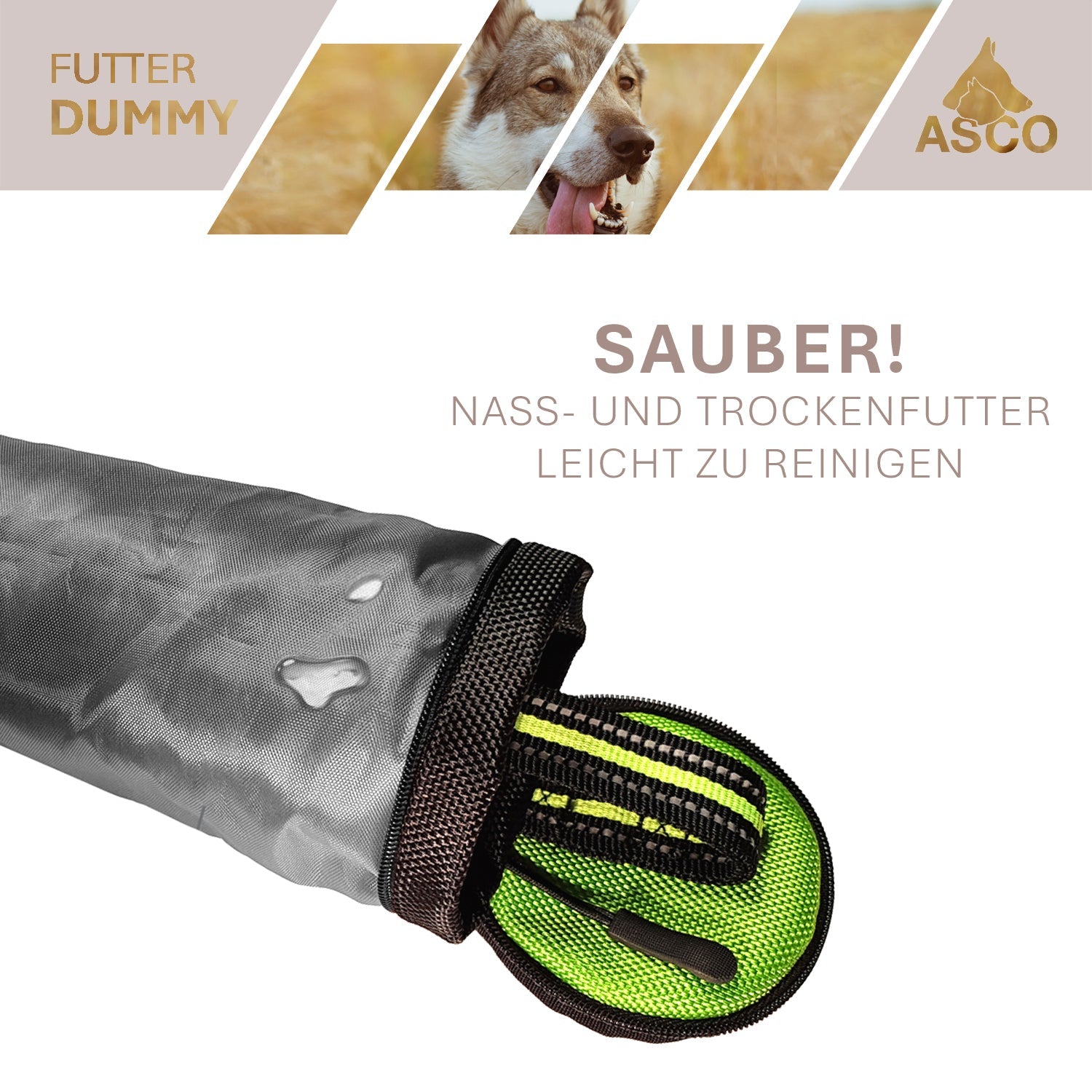 ASCO Hundedummy – Apportier- und Snack-Dummy (21x7 cm) - TierVita