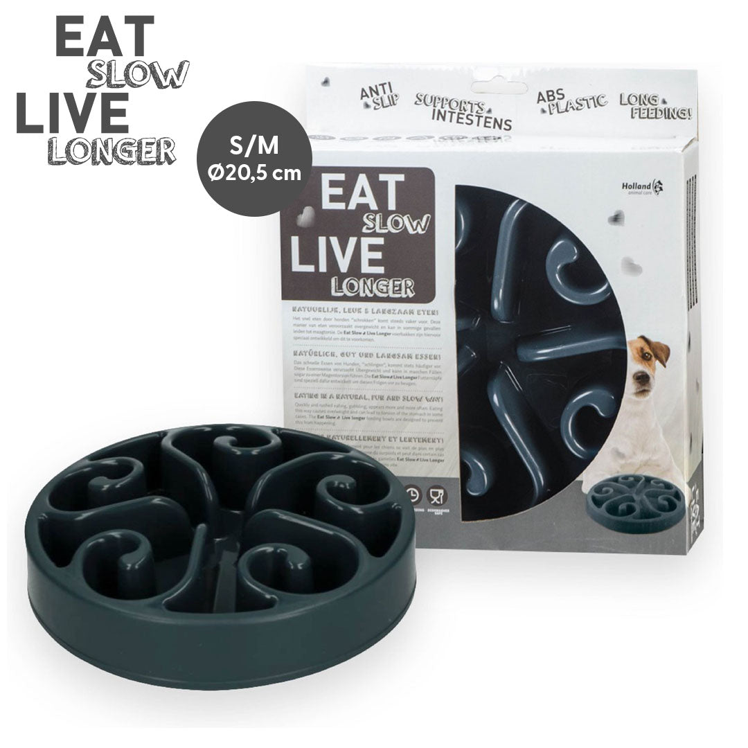 Eat Slow Live Longer Original Grau S
