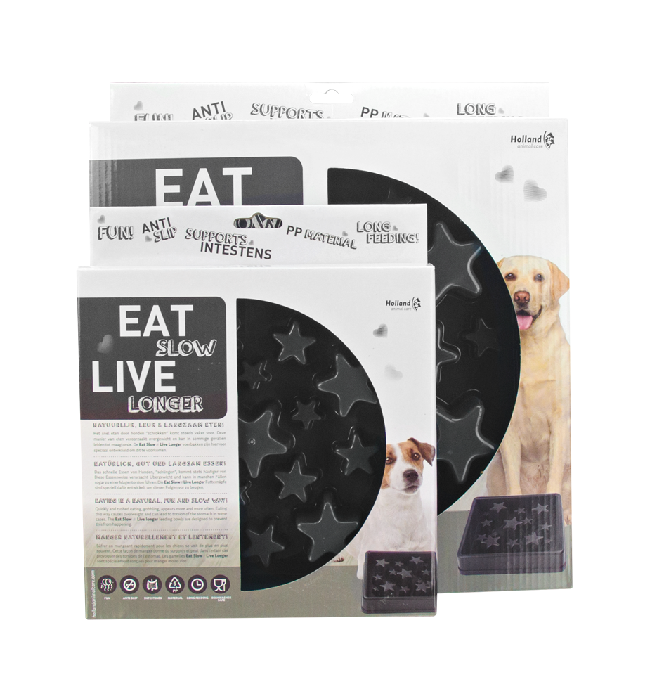 Eat Slow Live Longer Star Grau L