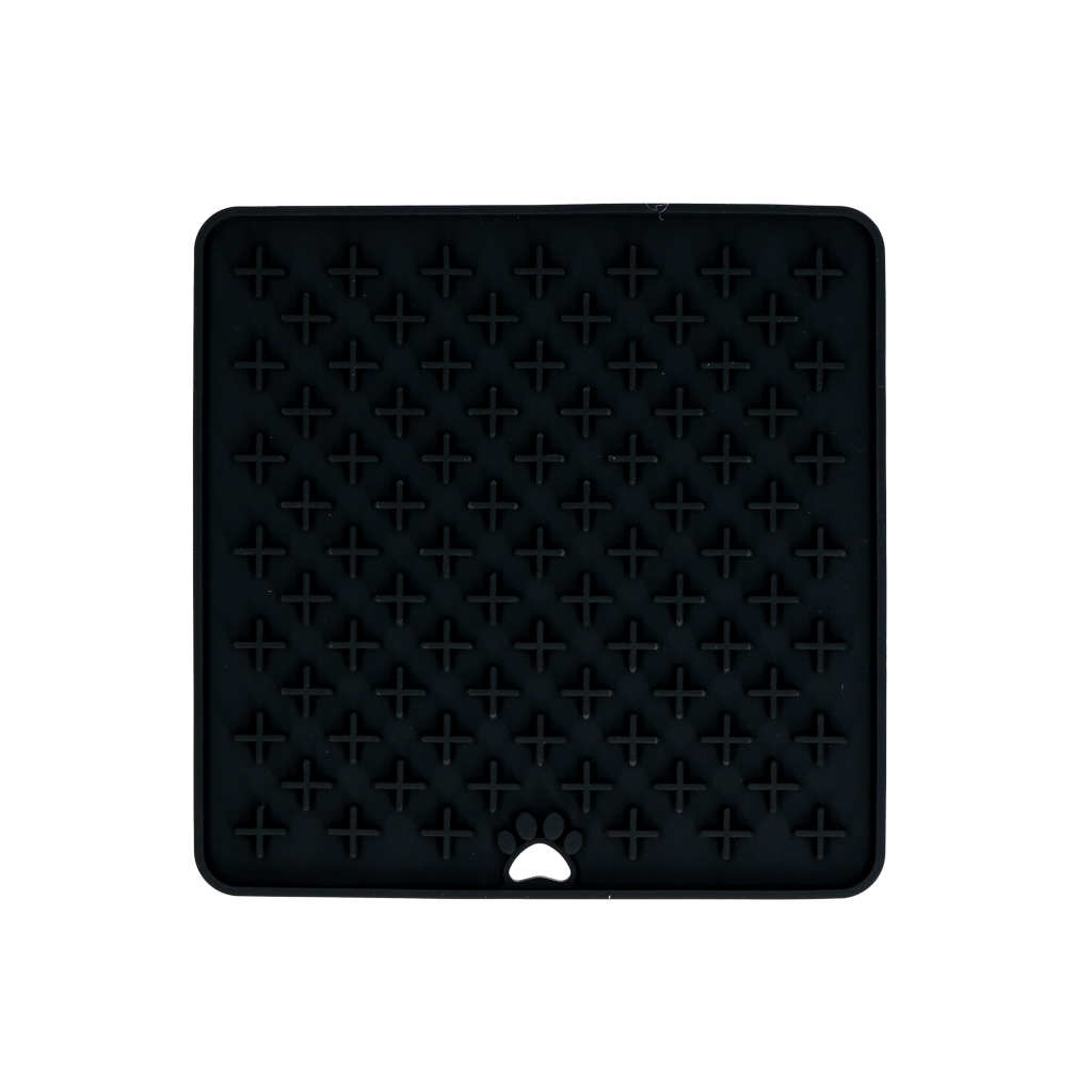 Eat Slow Live Longer Lick Mat Cross Grau