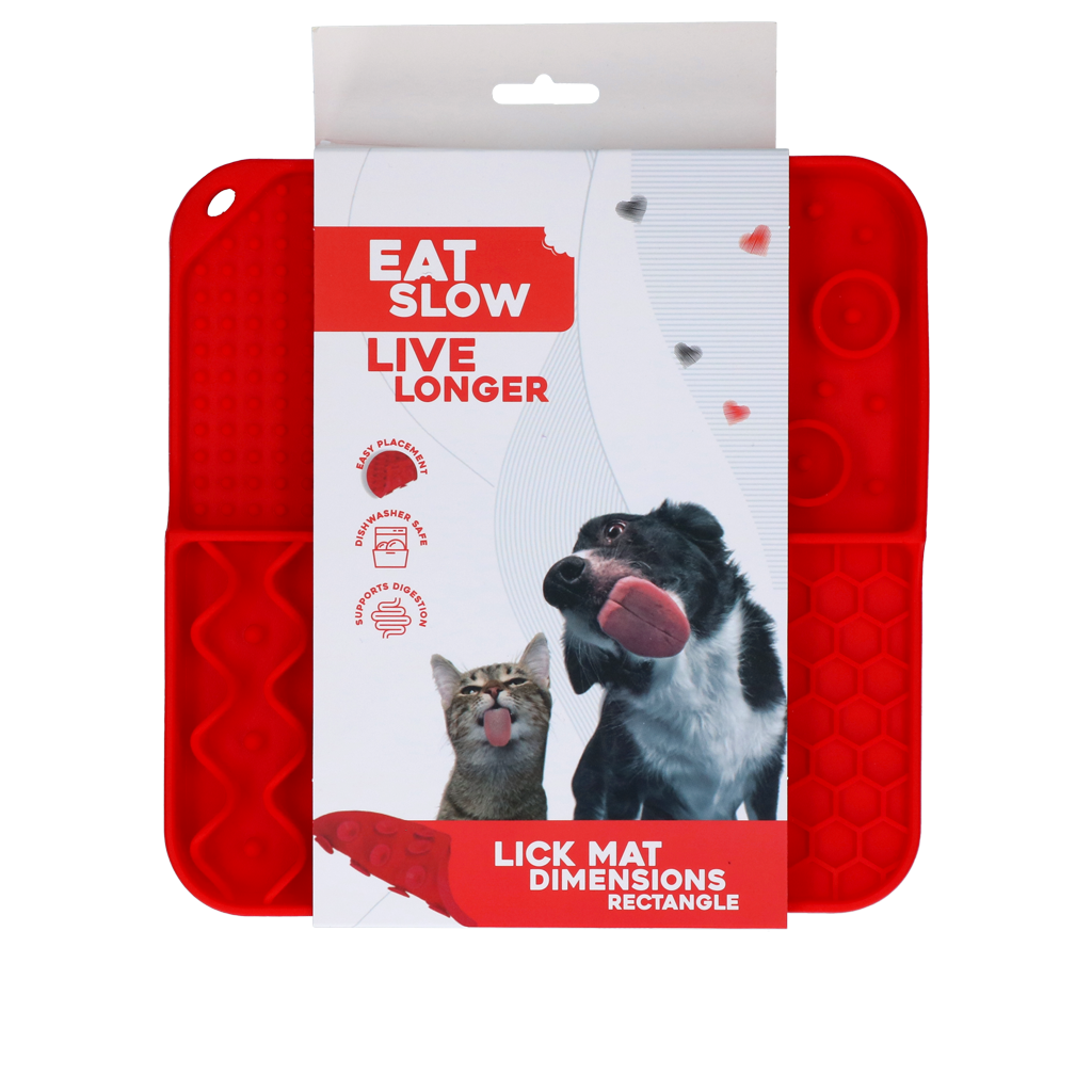 Eat Slow Live Longer Lick Mat Dimensions Rectangle Rot