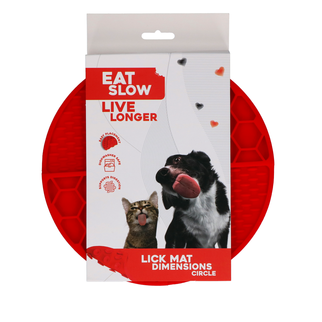 Eat Slow Live Longer Lick Mat Dimensions Circle Rot