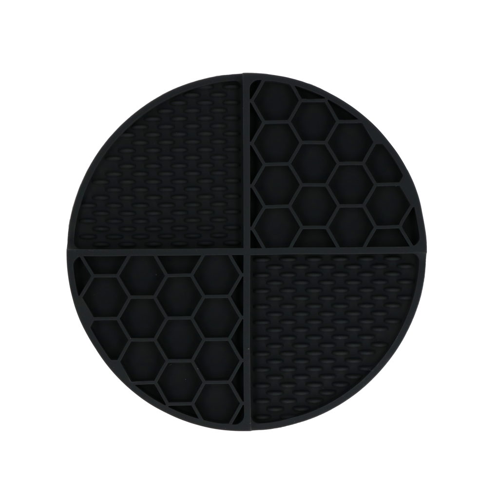 Eat Slow Live Longer Lick Mat Dimensions Circle Grau