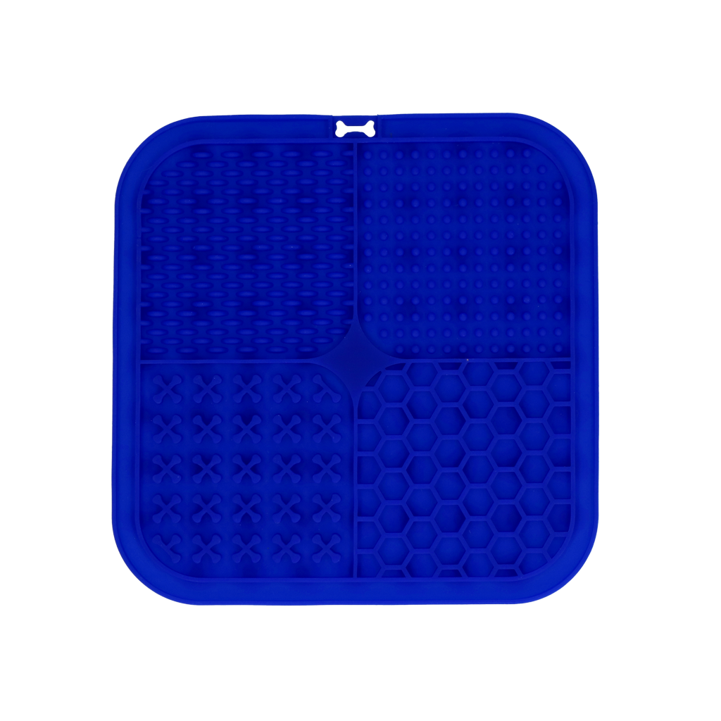 Eat Slow Live Longer Lick Mat Quad Blau
