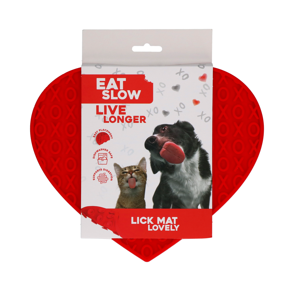 Eat Slow Live Longer Lick Mat Lovely Heart Rot