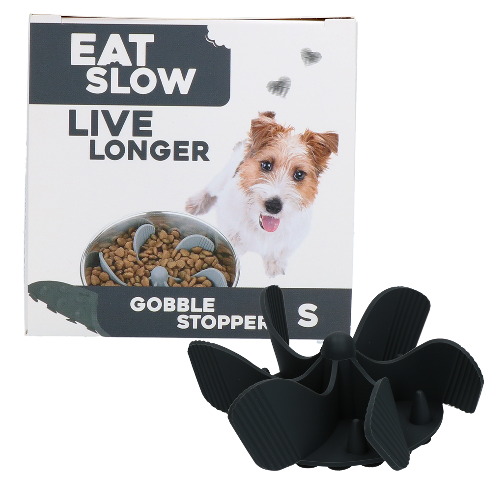 Eat Slow Live Longer Gobble Stopper Grau S
