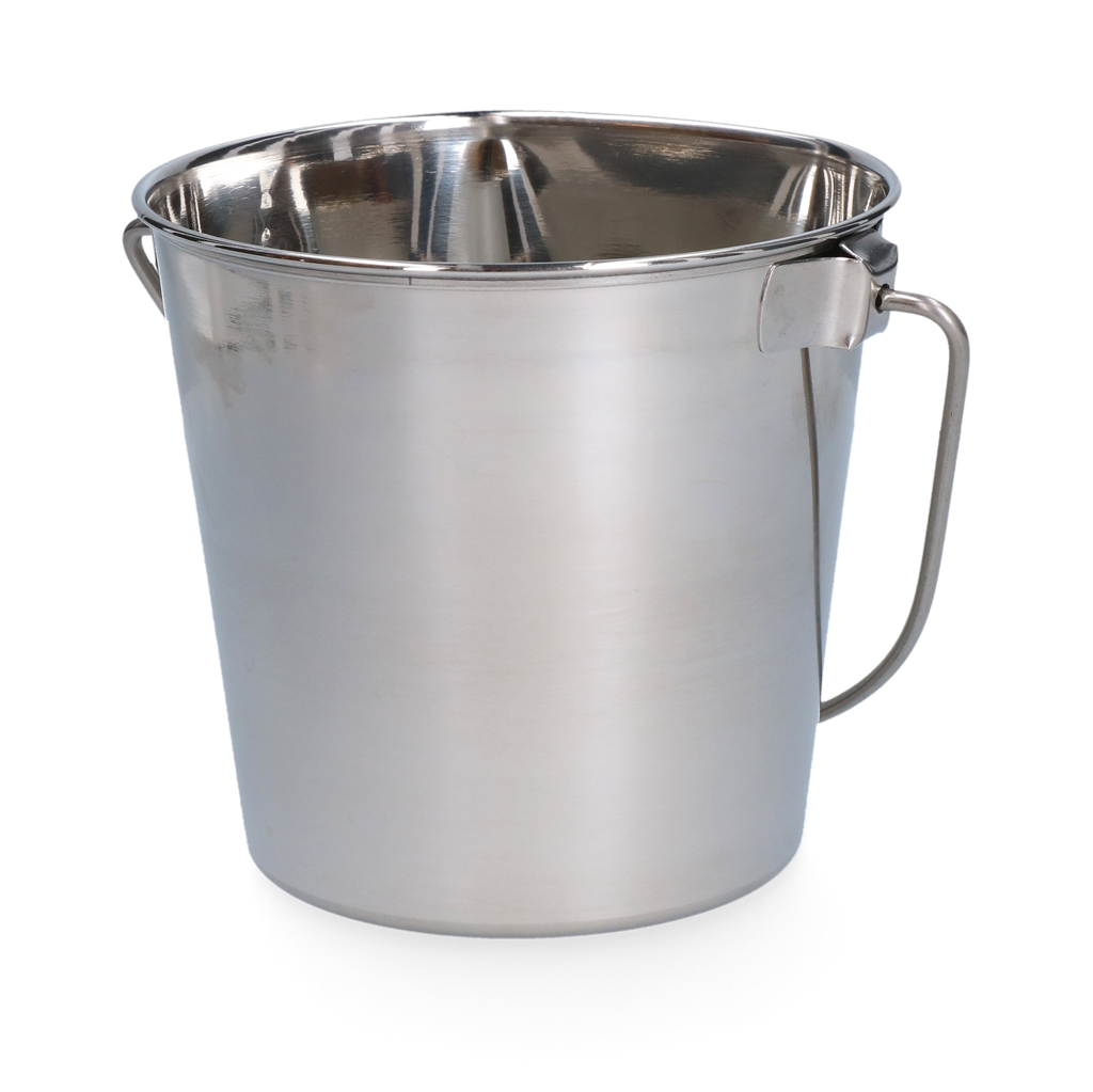 Edelstahleimer mit flachem Rand 1,89 l