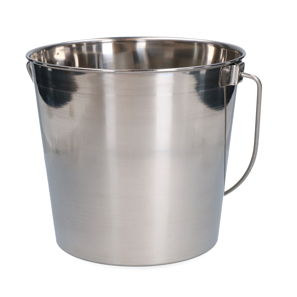 Edelstahleimer mit flachem Rand 5,68 l