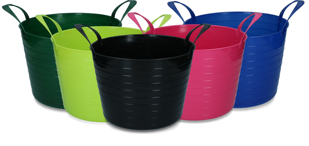 Eimer V-Trug Flexi Blau 14 l Limonengrün