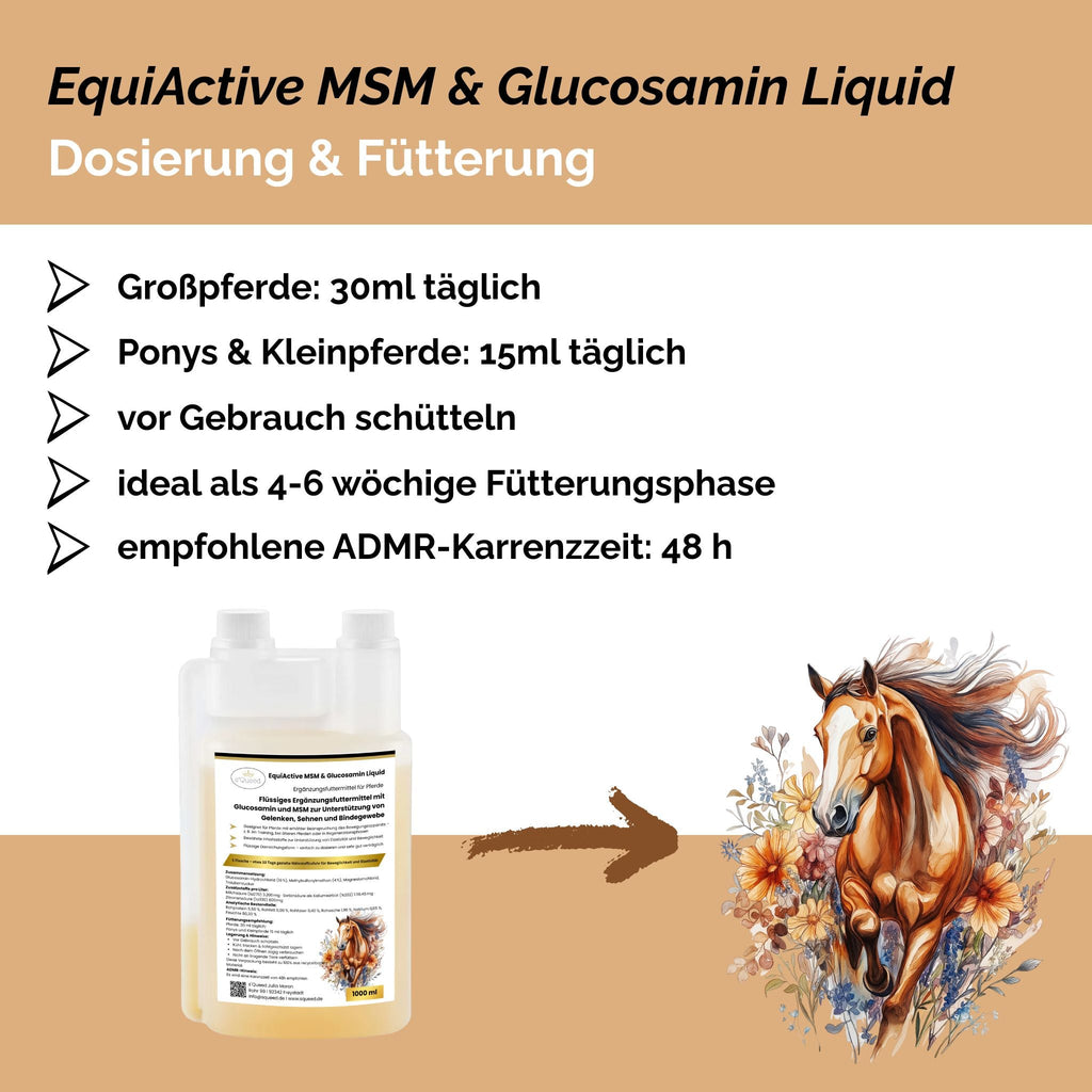 EquiActive MSM & Glucosamin Pferd Liquid 1000ml - TierVita
