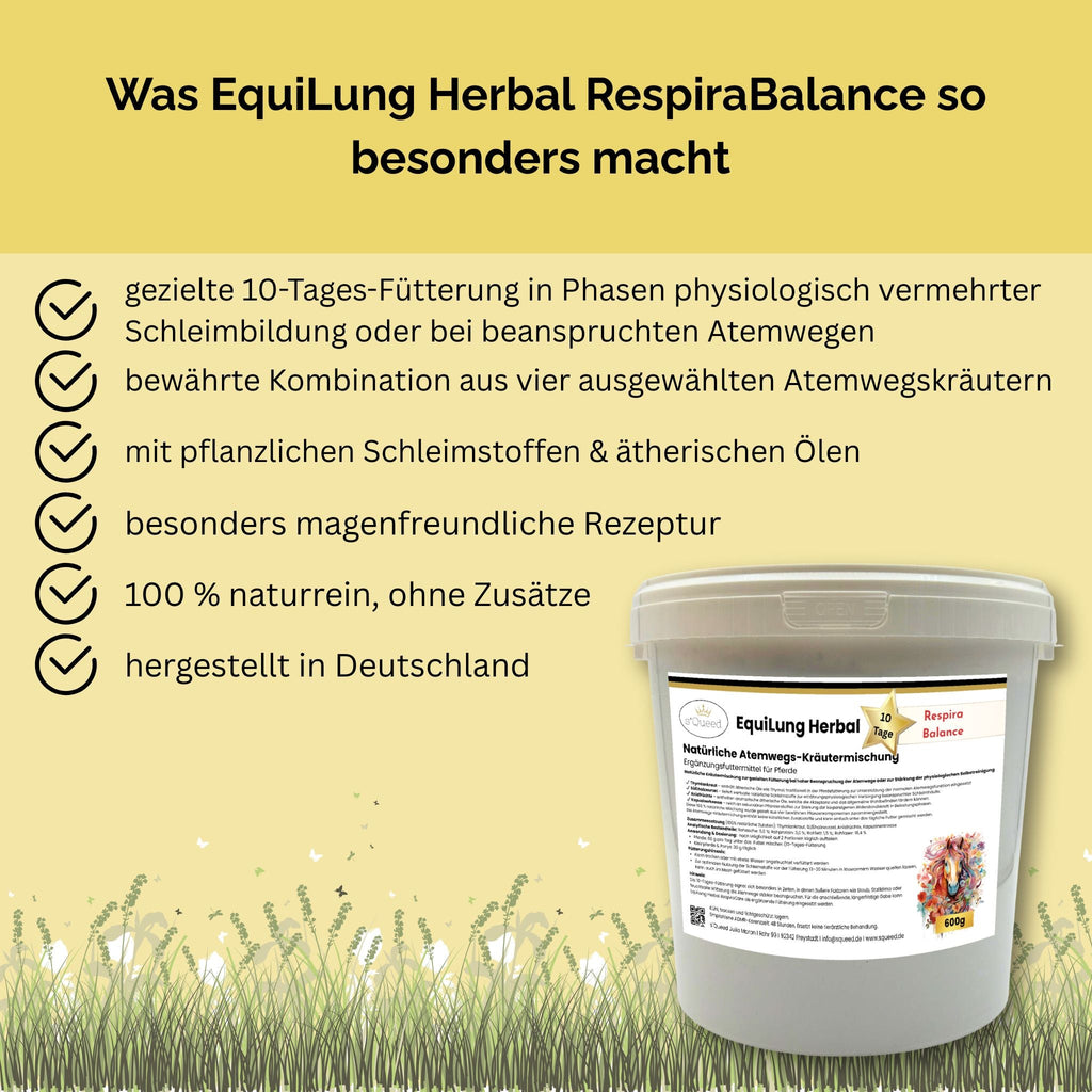 Kräutermischung EquiLung Herbal RespiraBalance für Pferde – Atemwege