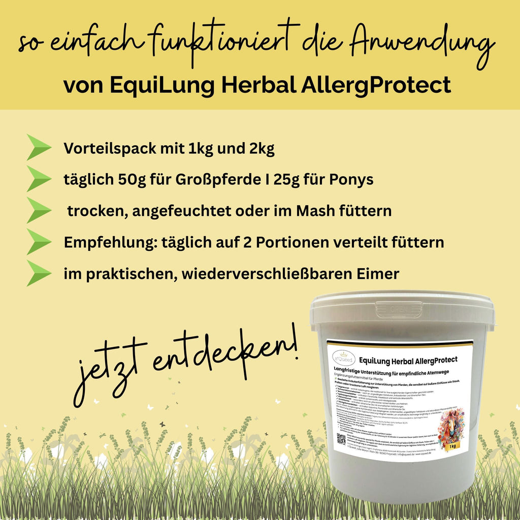 EquiLung Herbal AllergProtect – Hustenkräuter für Pferde zur Langzeitfütterung - TierVita