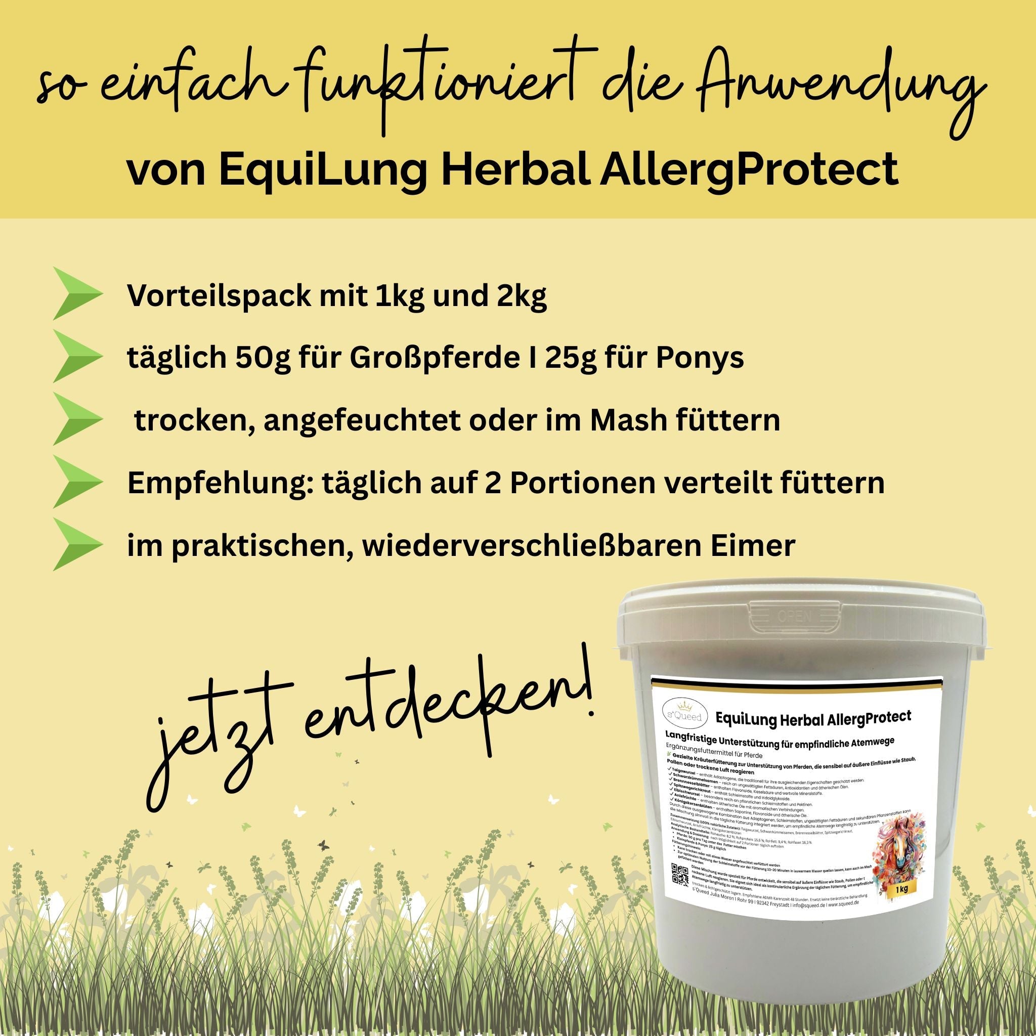 EquiLung Herbal AllergProtect – Hustenkräuter für Pferde zur Langzeitfütterung - TierVita