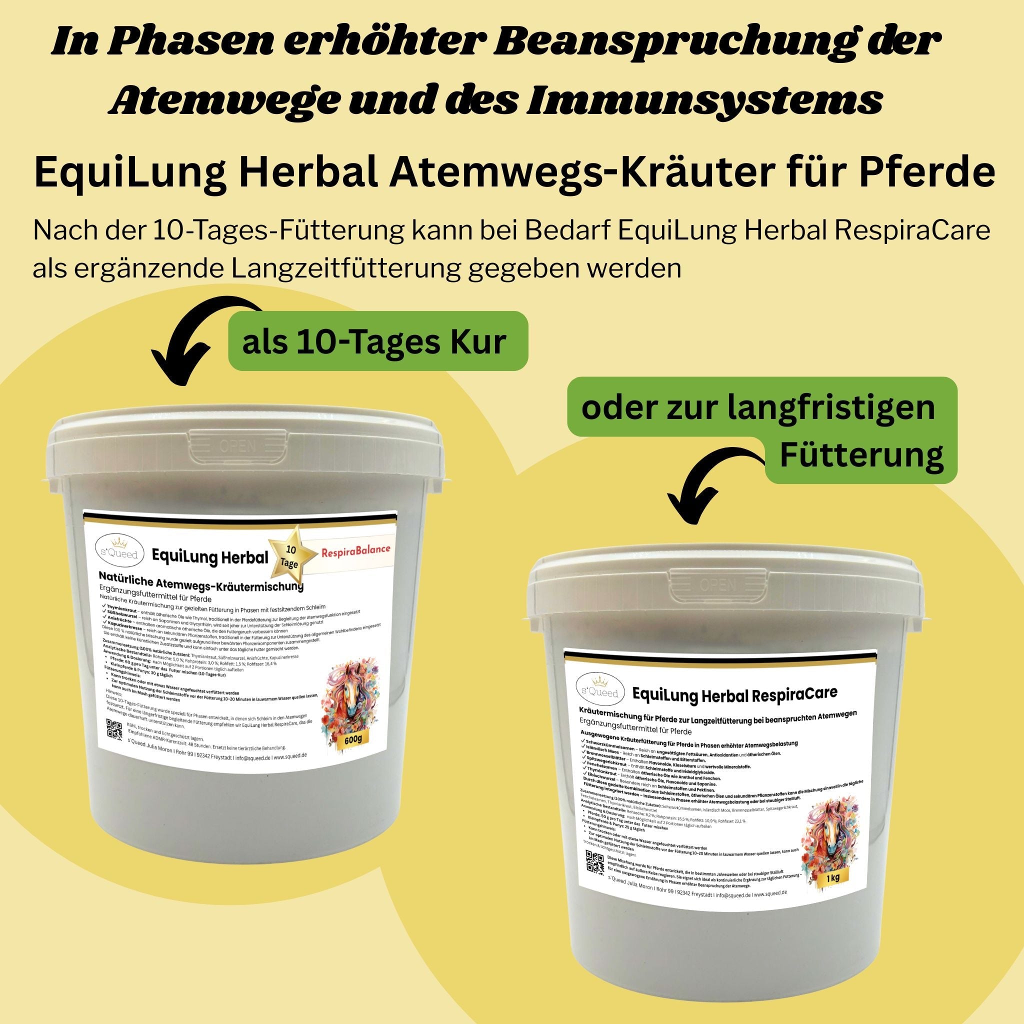 EquiLung Herbal RespiraBalance – Kräutermischung für Pferde in Phasen erhöhter Schleimbildung oder bei beanspruchten Atemwegen - TierVita
