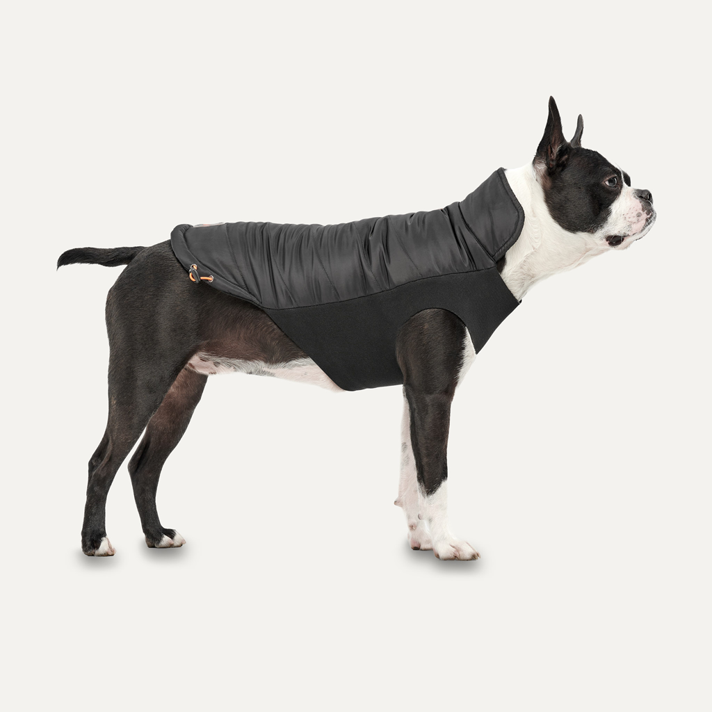 Goo-eez Mock Neck Signature Wrap Jacket L Schwarz