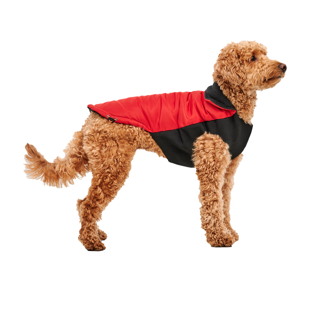 Goo-eez Mock Neck Signature Wrap Jacket M Rot/Schwarz