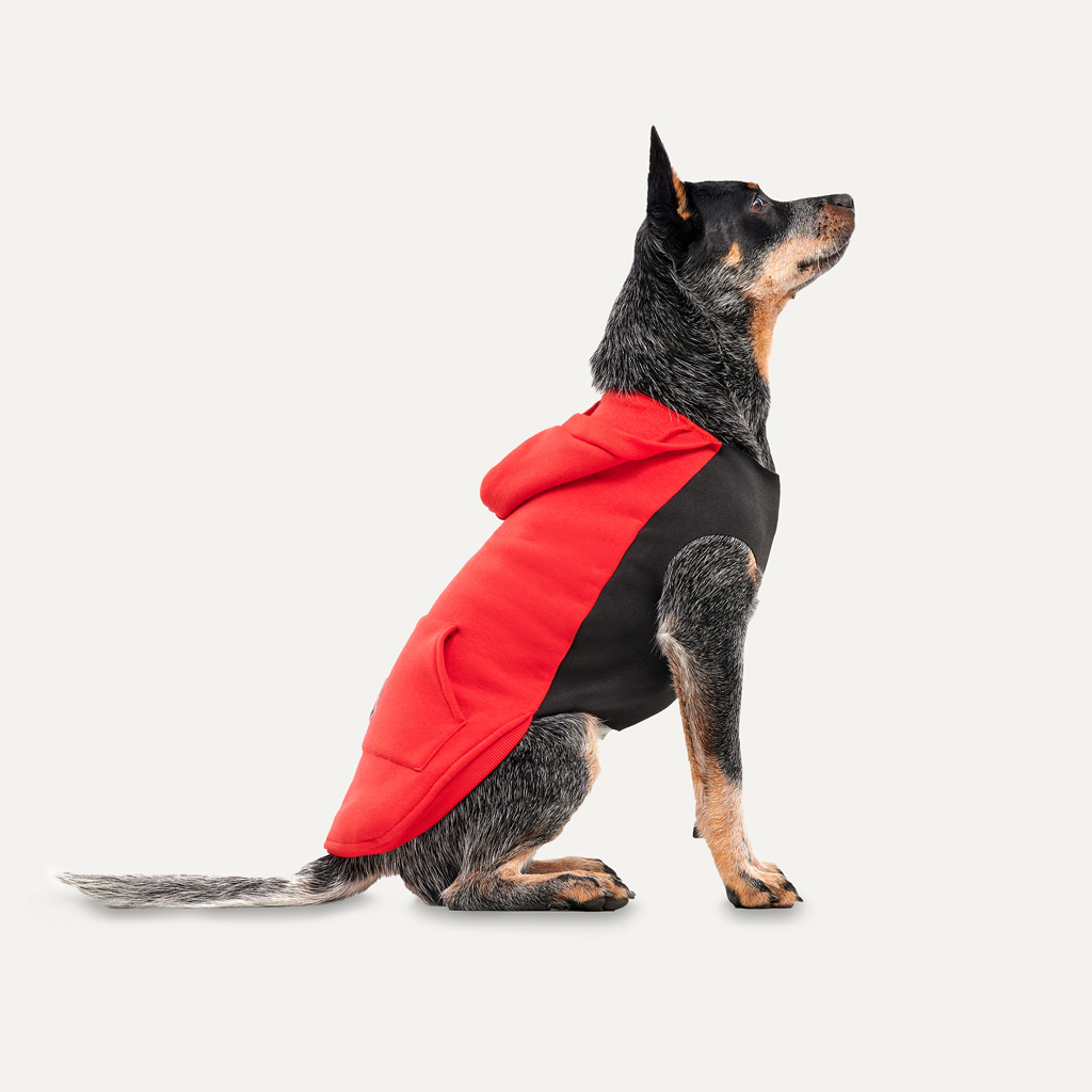 Goo-eez Kangaroo Fleece Hoodie L Rot/Schwarz
