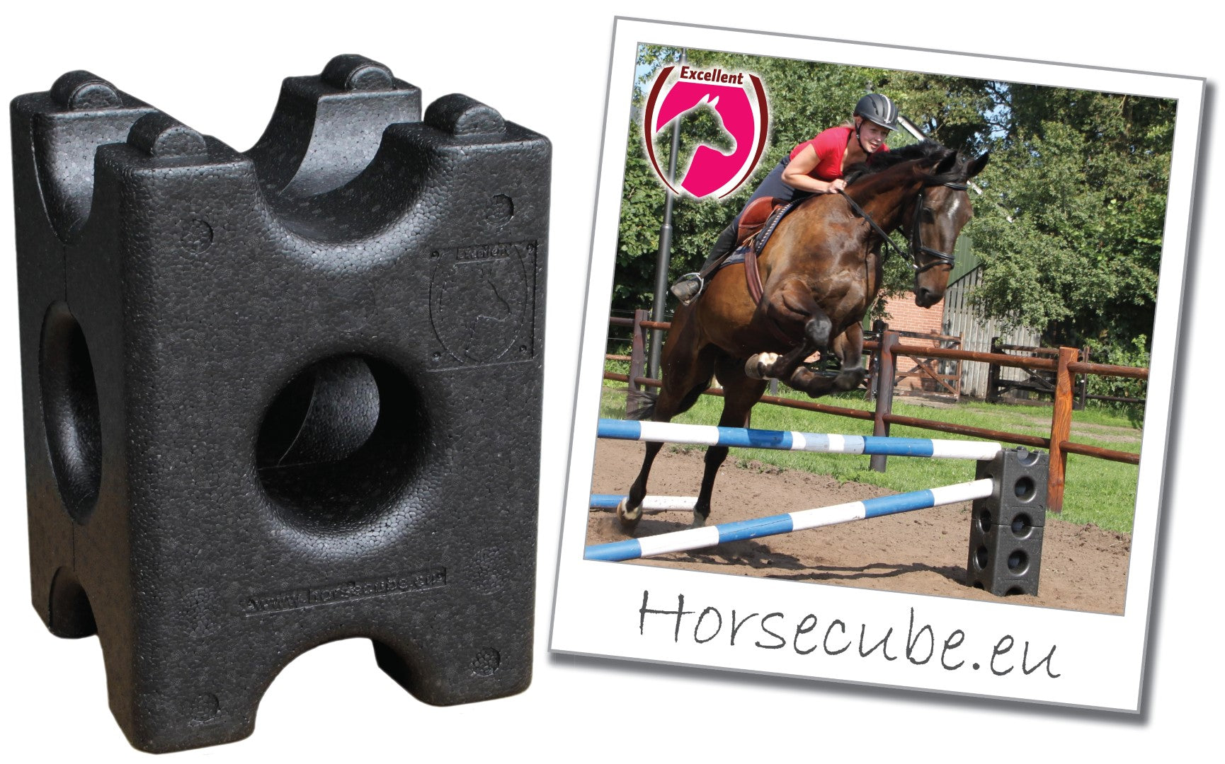 Excellent Horse Cube – Hindernisblock für Pferde & Ponys, 41,5 x 30 x 30 cm