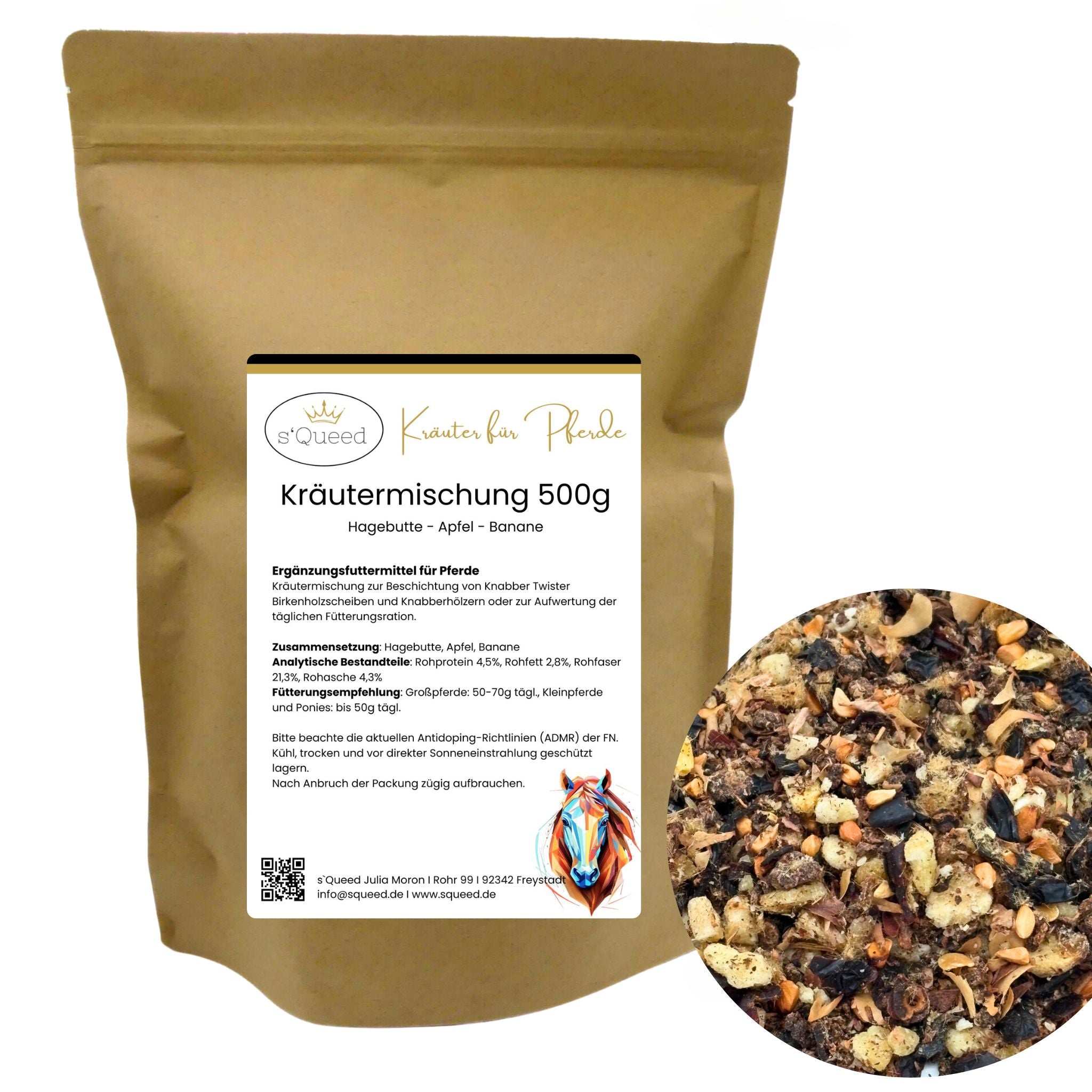 Kräutermischung 500g zur DIY Beschichtung von Knabber Twister Scheiben und Birkenhölzern - TierVita