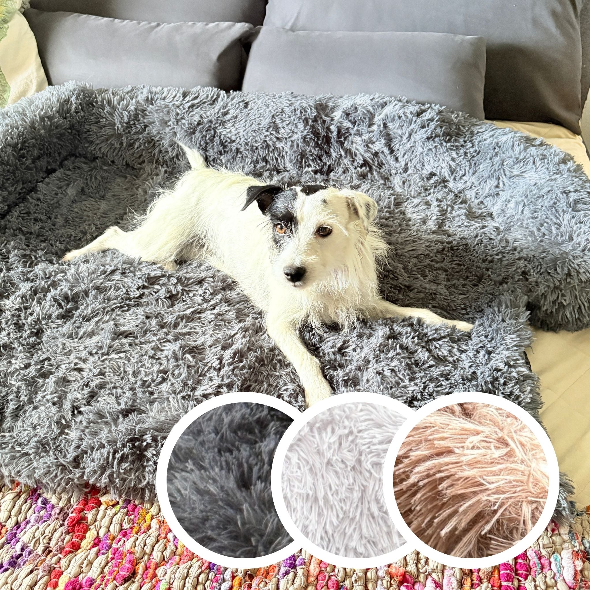 Hundebett "Balu" kuschelig weiche & waschbare Auflage – mit hohem Rand für Auto & Sofa - TierVita